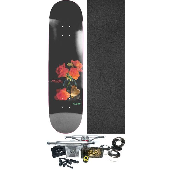 Jacuzzi Unlimited Skateboards Louie Barletta Roses Skateboard Deck - 8.5" x 31.5" - Complete Skateboard Bundle